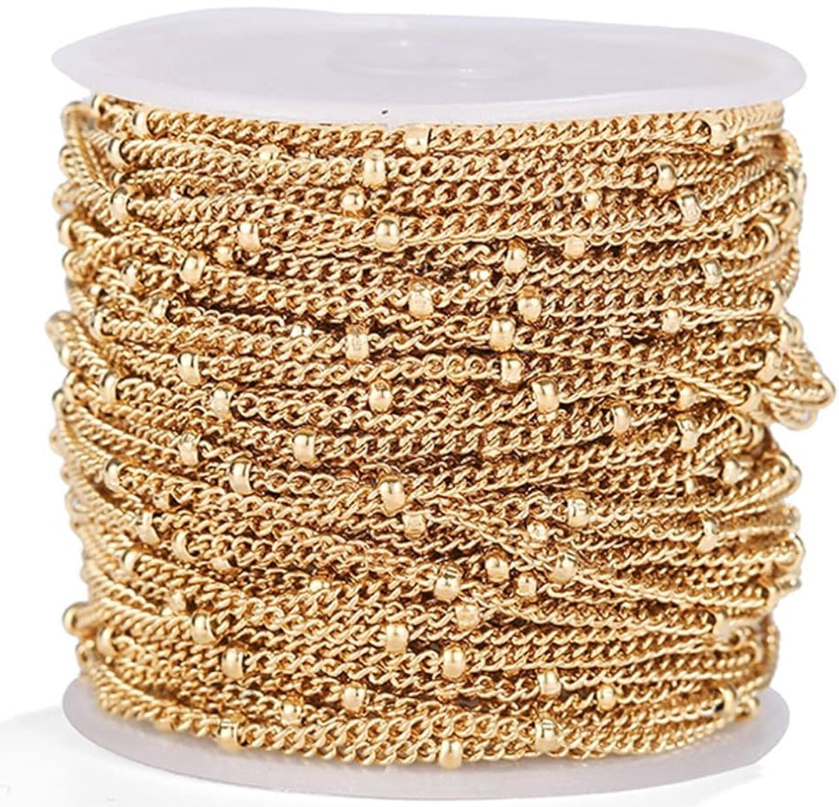 feine Metallkette mit Perlen